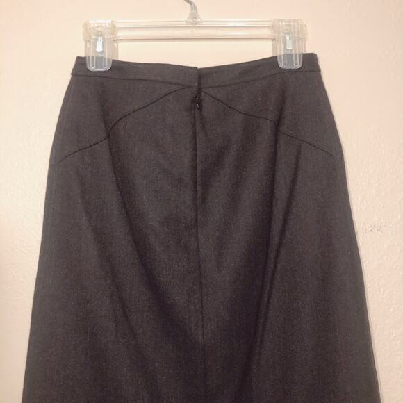 Theory Gray Wool Blend Office Work Career A-line Capsule Skirt Size 0 - Picture 6 of 10